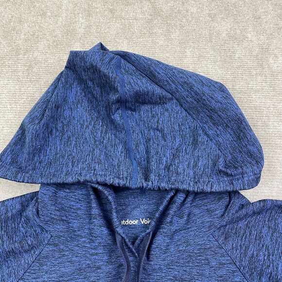 Outdoor Voices OV Men's EUC CloudKnit Soft Heather Blue Pullover Hoodie Large L - Picture 3 of 10